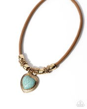 Load image into Gallery viewer, Significant Other - Blue (Turquoise) Heart Necklace

