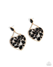 Load image into Gallery viewer, Glittery Gait - Black Earring
