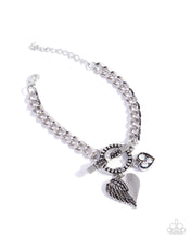 Load image into Gallery viewer, Cherub Class - Complete Look: White -Cherub Chic - White Necklace and Cherub Canvas - White Bracelet  (BB-WT-GS)
