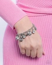 Load image into Gallery viewer, Complete Look - White Rhinestone  (Charm) Set: LOCK of Love - White Necklace and Luxurious Locks - White Bracelet (BB-WT-GJ)
