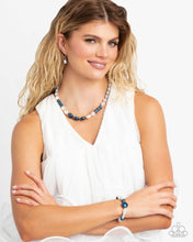 Load image into Gallery viewer, Complete Look - Blue Set: Captivating Can-Can - Blue Necklace and Charming Can-Can - Blue Bracelet (BB-BL-FY)
