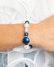 Load image into Gallery viewer, Complete Look - Blue Set: Captivating Can-Can - Blue Necklace and Charming Can-Can - Blue Bracelet (BB-BL-FY)
