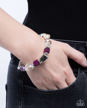 Load image into Gallery viewer, Complete Look - Purple Set: Frenetic Feeling - Purple Necklace and Frenetic Fantasy - Purple Bracelet (BB-PR-FS)
