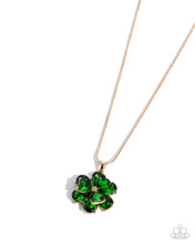 Load image into Gallery viewer, Complete Look - Green Set: Fortunate Favor - Green Necklace and Fortunate Fanfare - Green Ring (BB-GR-FO)
