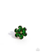 Load image into Gallery viewer, Complete Look - Green Set: Fortunate Favor - Green Necklace and Fortunate Fanfare - Green Ring (BB-GR-FO)
