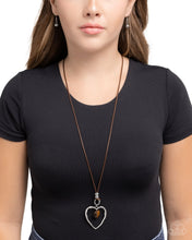 Load image into Gallery viewer, Lovely to Sit With You - Brown (Tiger's Eye Heart) Necklace
