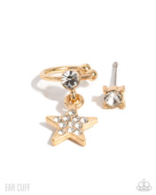 Load image into Gallery viewer, Cosmic Cool - Gold (Cuff and Stud) Earring
