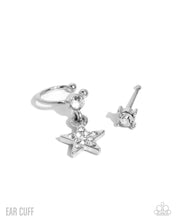 Load image into Gallery viewer, Cosmic Cool - White (Rhinestone) Cuff Earring
