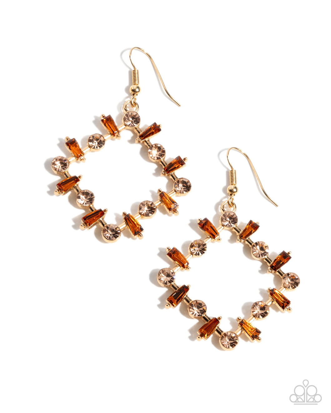 Pampered Promise - Brown (Peach Rhinestone) earring