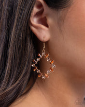 Load image into Gallery viewer, Pampered Promise - Brown (Peach Rhinestone) earring
