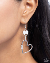 Load image into Gallery viewer, Eternally Enamored - White (Heart) Earring
