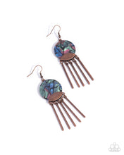 Load image into Gallery viewer, Disc Destiny - Copper (Abalone Shell) Earring
