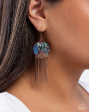 Load image into Gallery viewer, Disc Destiny - Copper (Abalone Shell) Earring
