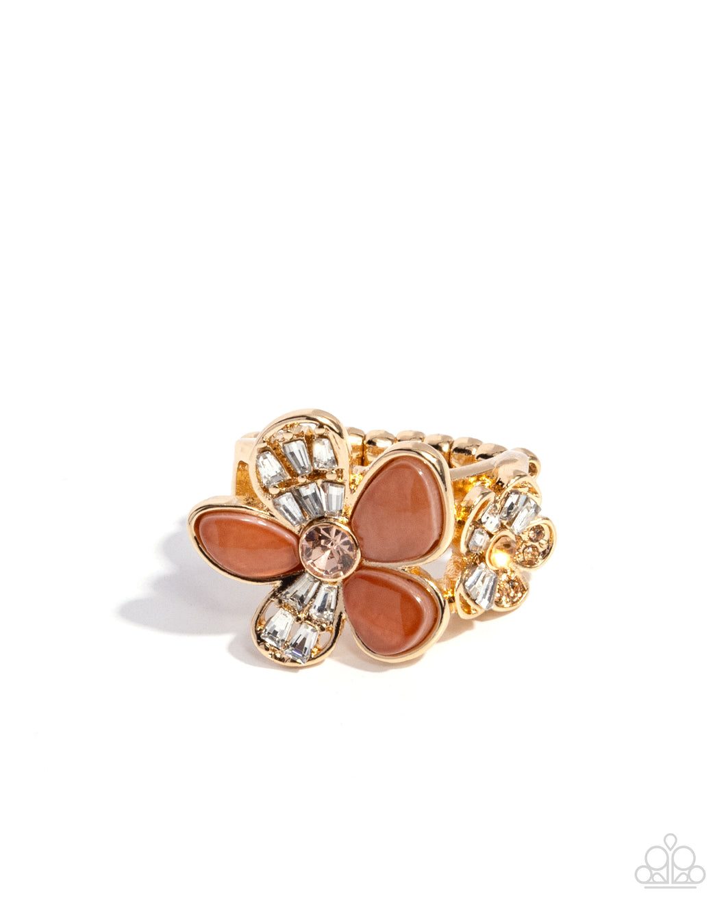 A Dizzy SHELL - Brown (Flower) Ring