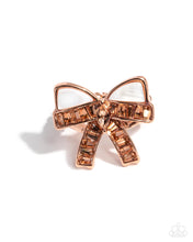 Load image into Gallery viewer, Delivering Dazzle - Copper (Bow) Ring
