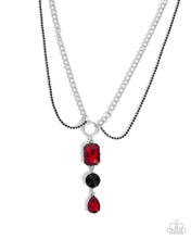 Load image into Gallery viewer, I Like Me Better - Red (Black) Teardrop Necklace
