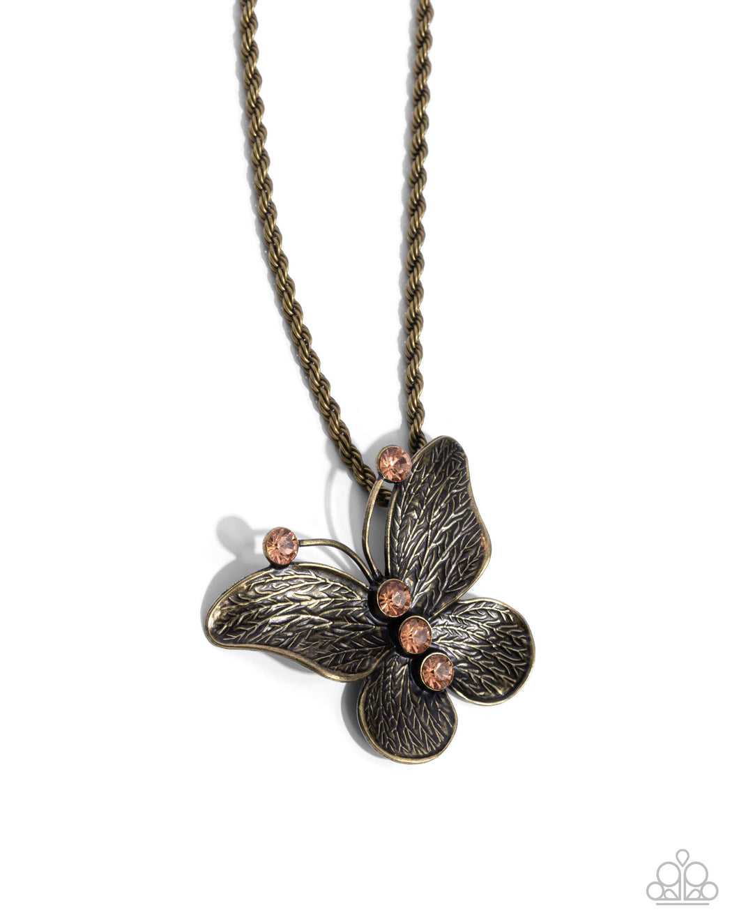 Flight Test - Brass (Butterfly) Necklace