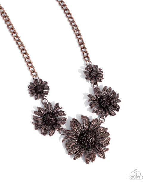 Sunflower Spring - Copper Necklace
