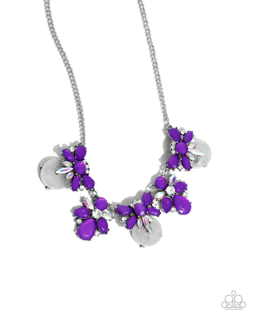 Socialite Statement - Purple Necklace
