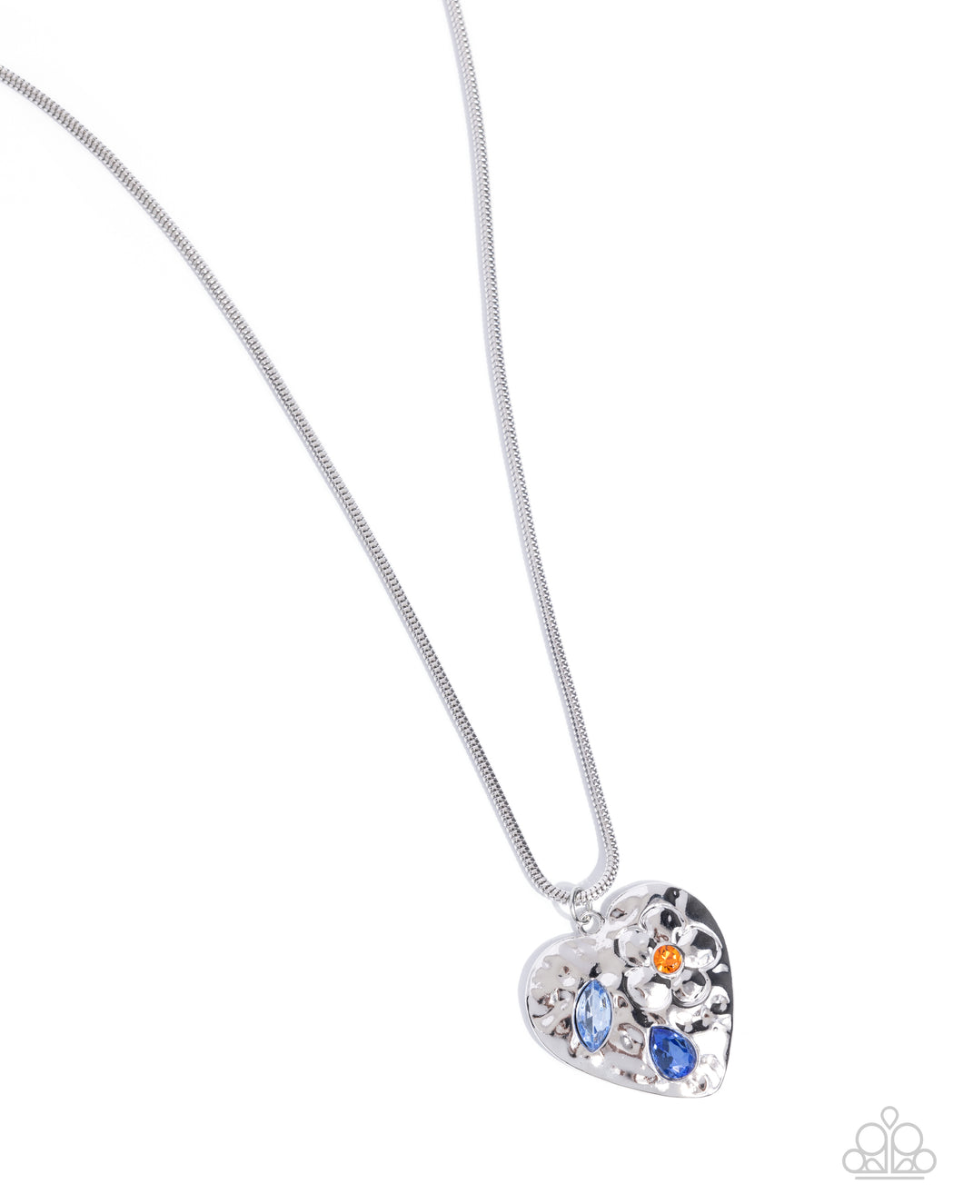 Outgoing Opulence - Blue (Heart) Necklace