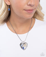 Load image into Gallery viewer, Outgoing Opulence - Blue (Heart) Necklace
