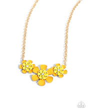 Load image into Gallery viewer, Complete Look - Yellow Necklace and Bracelet Set -Botanic Beginner - Yellow Necklace and Exhilarating Elegance - Yellow Bracelet (BB-YW-EK)
