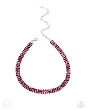 Load image into Gallery viewer, Complete Look - Red Set: Terrific Trio - Red Necklace andThrilling Trio - Red Bracelet (BB-RD-EH)
