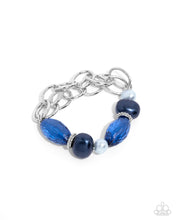Load image into Gallery viewer, Complete Look - Blue Set: Pearly Patron - Blue Necklace and Pearly Passenger - Blue Bracelet  (BB-BL-EB)
