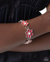 Load image into Gallery viewer, Complete Look - Red (Flower) Set:Compatibly Chic - Red Necklace and Compatibly Charming - Red Bracelet (BB-RD-DI)
