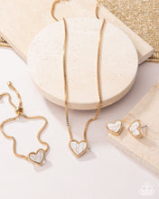 Load image into Gallery viewer, Courting Collection - Complete Look Set: Courting Calypso - Gold Necklace, Courting California - Gold Bracelet, Courting Color - Gold Post Earring (BB-GD-DG)
