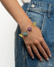Load image into Gallery viewer, Complete Look - Purple Set: Floral Revival - Purple Necklace and Fresh Flowers - Purple Bracelet (BB-PR-DA)

