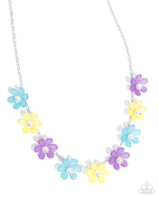 Load image into Gallery viewer, Complete Look - Purple Set: Floral Revival - Purple Necklace and Fresh Flowers - Purple Bracelet (BB-PR-DA)
