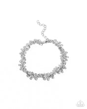Load image into Gallery viewer, Complete Look - White (Rhinestone) Set: Leafy Lady - White Necklace and Leafy Lass - White Bracelet (BB-WT-CI)
