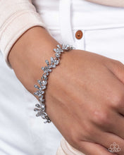 Load image into Gallery viewer, Complete Look - White (Rhinestone) Set: Leafy Lady - White Necklace and Leafy Lass - White Bracelet (BB-WT-CI)

