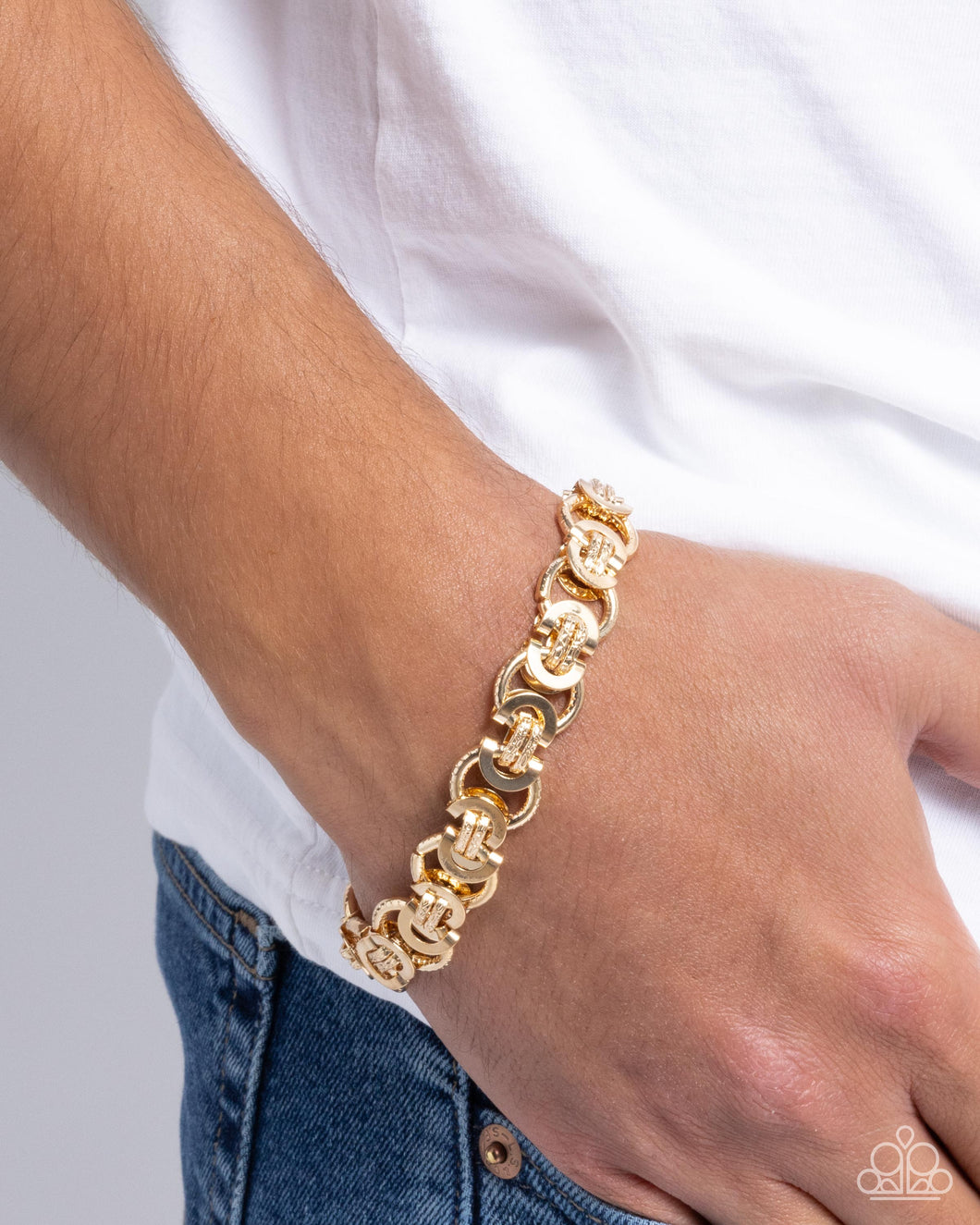 Complete Look - Gold Set: Fatal Fusion - Gold Necklace and Fusion Feature - Gold Bracelet (Necklace and Bracelet Complete Set) - BB-GD-CD