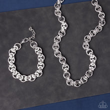 Load image into Gallery viewer, Fusion Foundation - Complete Look - Silver Set: Fatal Fusion - Silver Necklace and Fusion Feature - Silver Bracelet (BB-SV-CC)
