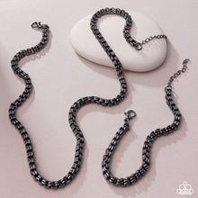 Load image into Gallery viewer, Complete Look Men&#39;s Black (Gunmetal) Set: Alternative Appeal - Black Necklace and Alternative Approach - Black Bracelet( BB-BK-BH)
