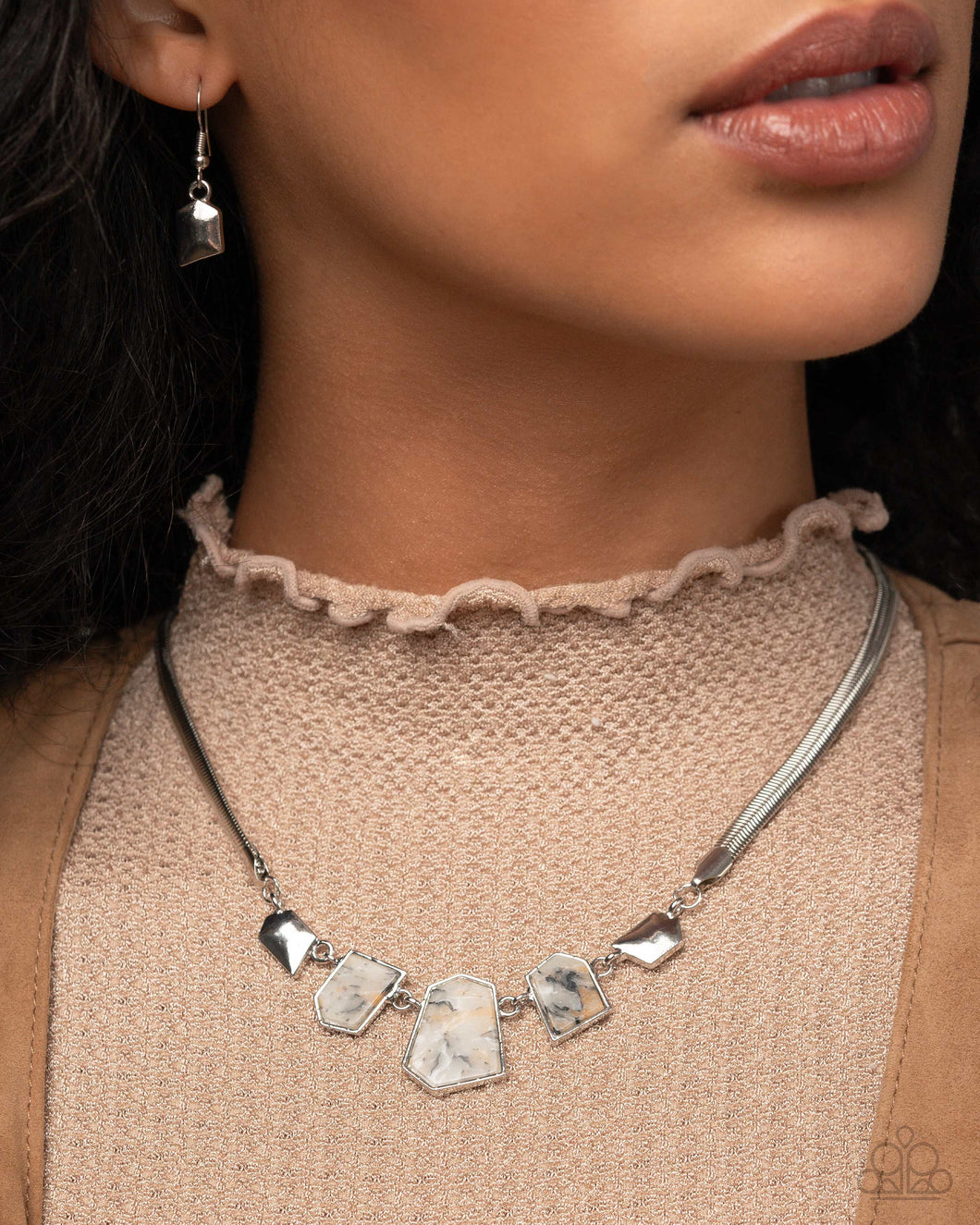Complete Look - Multi Set: Lined Legacy - Multi Necklace and Lined Leisure - Multi Bracelet  (BB-BN-BS)