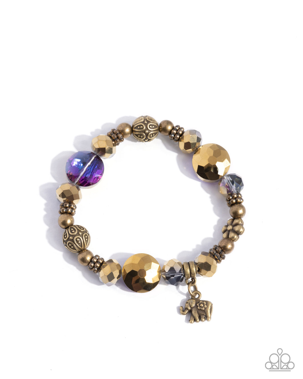 Zoology Degree - Purple (Brass Elephant) Bracelet