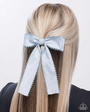 Load image into Gallery viewer, Checkered Chic - Blue Hair Clip
