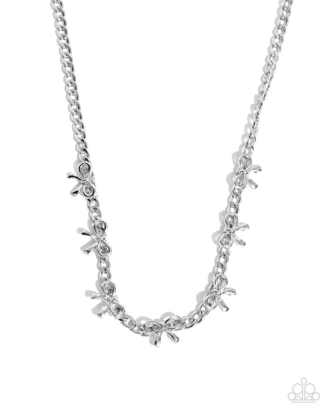 BOW the Knee - Silver (Bow) Necklace