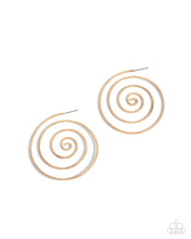 Load image into Gallery viewer, Seize the Spiral - Gold Earring
