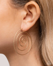 Load image into Gallery viewer, Seize the Spiral - Gold Earring
