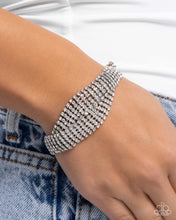 Load image into Gallery viewer, Trustworthy Twist - White (Rhinestone) Bracelet
