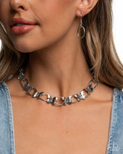 Load image into Gallery viewer, Complete Look - Silver Butterfly Set: Butterfly Build - Silver Necklace and Fluttering Fabrication - Silver Bracelet (BB-SV-JE)
