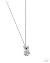 Load image into Gallery viewer, Cat Call - White (Rhinestone) Necklace
