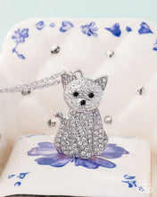 Load image into Gallery viewer, Cat Call - White (Rhinestone) Necklace
