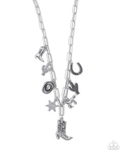 Load image into Gallery viewer, Hoedown Throwdown - Silver (Western-inspired Charms) Necklace
