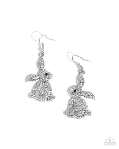 Bunny Bling - White Earring