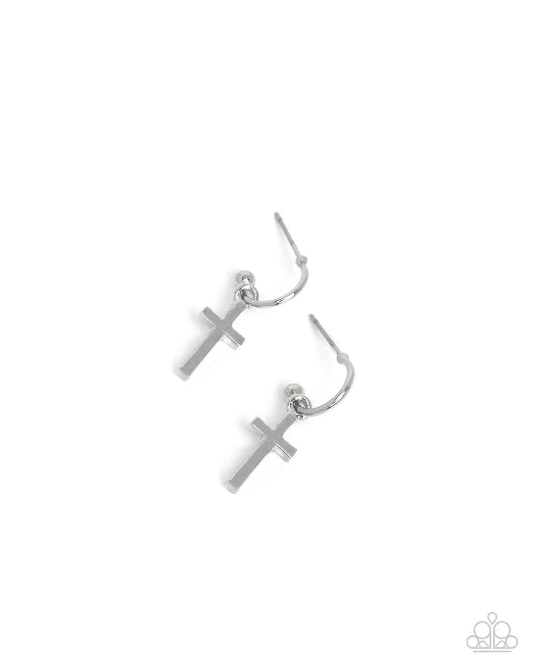 Daily Divinity - Silver Hoop (Cross) Earring